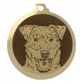 Médaille gravée en laiton Jagd terrier